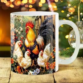 Charming 11oz Bear-Themed Porcelain Mug for Coffee, Tea & Milk - Durable Drinkware for Home & Office - Ideal Gift for