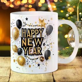 1pc 11Oz Basque One Piece Coffee Cup, Ceramic Coffee Mug, Summer And Winter Drinkware, Birthday Gift, Holiday