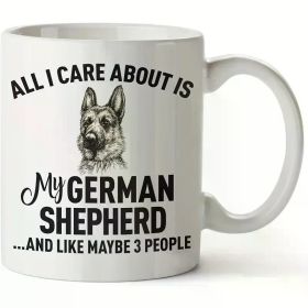 1pc German Shepherd Ceramic Coffee Mug - Novelty Dog Lover Drinkware, Ideal for Birthday, Christmas, New Year,