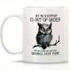 1pc, 11Oz, Ceramic Coffee Cups, Fun Owl Coffee Cups, Water Cups, Summer And Winter Beverage Utensils, Gifts for Owl