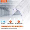 VEVOR Strip Curtain, 150' Length, 8" Width, 0.08" Thickness, Clear Ribbed Plastic Door Strips, PVC Curtain Strip Door Bulk Roll for Warehouses