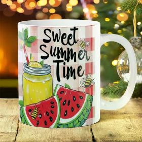 1pc 11oz Gothic 1pc Ceramic Coffee Mug, Dad'S Water Cup, Summer Winter Drinkware, Birthday Gift, Holiday Gift (Color: White)