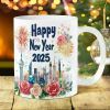 1pc 11oz Basque Coffee, Tea, Milk Cup with Art Print - Durable Porcelain Drinkware for Home and Office - Perfect
